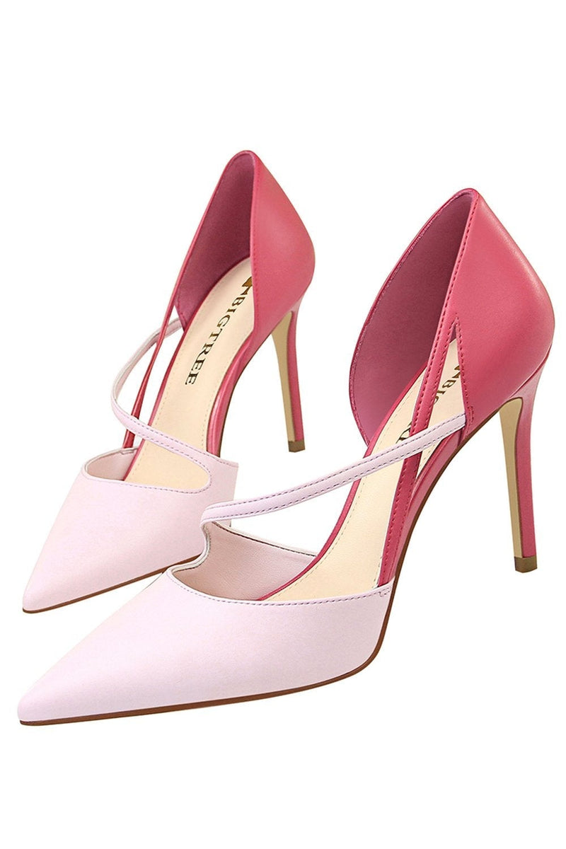 Load image into Gallery viewer, Pink Stiletto Pointy Heels