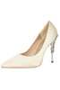 Load image into Gallery viewer, Burgundy Shallow Metal Stiletto Heels