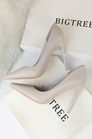 Load image into Gallery viewer, Super High Heel Shallow Mouth Pointed Stiletto Heels