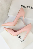 Load image into Gallery viewer, Super High Heel Shallow Mouth Pointed Stiletto Heels