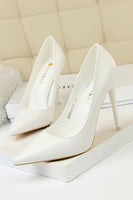 Load image into Gallery viewer, Super High Heel Shallow Mouth Pointed Stiletto Heels