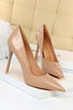 Load image into Gallery viewer, Kahki Pointy Stiletto Heels