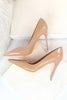 Load image into Gallery viewer, Kahki Pointy Stiletto Heels