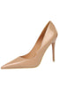 Load image into Gallery viewer, Kahki Pointy Stiletto Heels