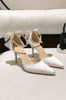 Load image into Gallery viewer, Stiletto Heels with Buckle and Bowknot