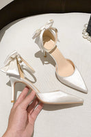 Load image into Gallery viewer, Stiletto Heels with Buckle and Bowknot
