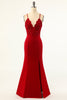 Load image into Gallery viewer, Dark Red Mermaid Prom Dress