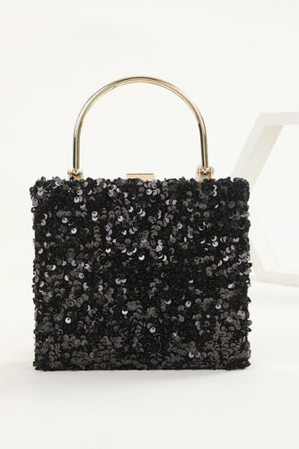 Sequins Black Prom Handbag