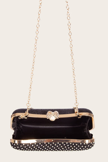 Black Beaded Prom Handbag