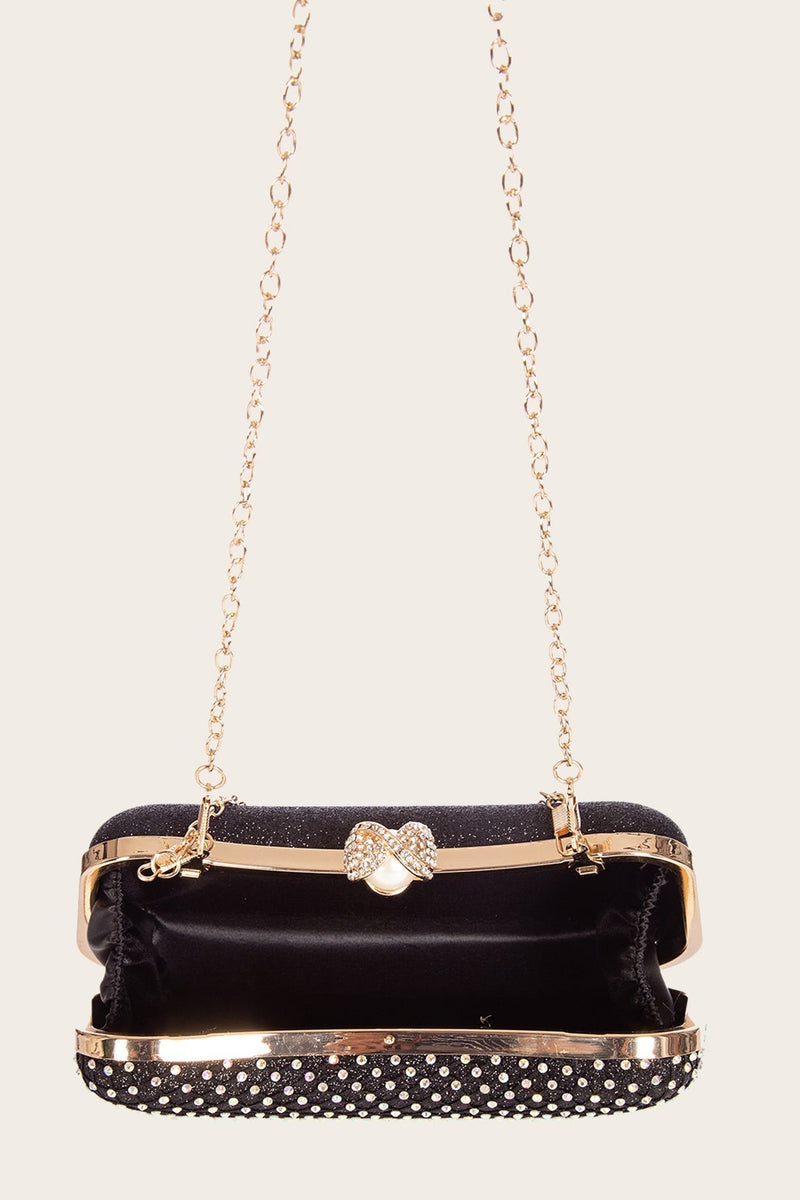 Load image into Gallery viewer, Black Beaded Prom Handbag