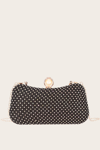Black Beaded Prom Handbag
