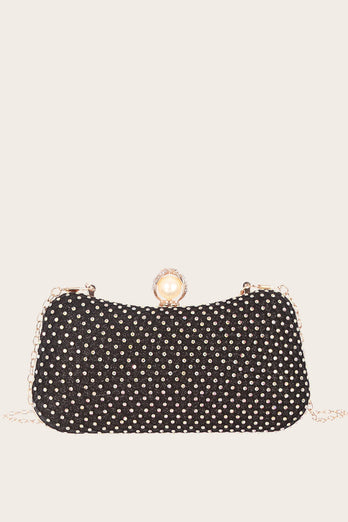 Black Beaded Prom Handbag