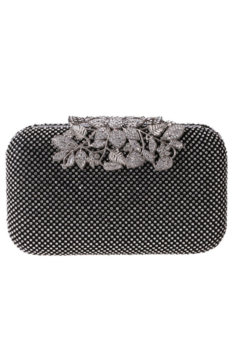 Load image into Gallery viewer, Golden Beaded Prom Clutch with Crystals