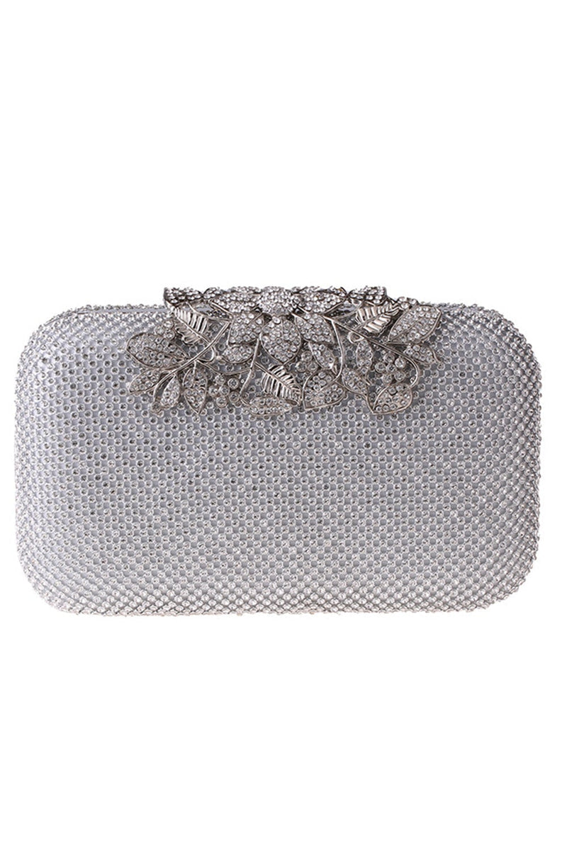 Load image into Gallery viewer, Golden Beaded Prom Clutch with Crystals