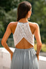 Load image into Gallery viewer, Grey Open Back Long Dress