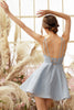 Load image into Gallery viewer, Spaghetti Straps Blue Homecoming Dress
