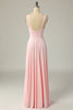 Load image into Gallery viewer, Classic A Line V Neck Yellow Long Prom Dress with Slit