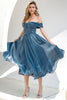 Load image into Gallery viewer, Princess A Line Off the Shoulder Blush Prom Dress