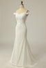 Load image into Gallery viewer, Mermaid Off the Shoulder White Wedding Dress with Appliques