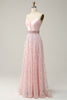 Load image into Gallery viewer, A Line Pink Spaghetti Straps Princess Prom Dress with Beading