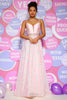 Load image into Gallery viewer, Spaghetti Straps A Line Pink Princess Prom Dress with Beading