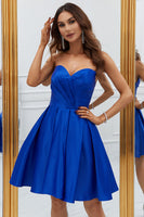 Load image into Gallery viewer, Royal Blue A-Line Sweetheart Short Prom Dress