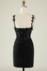 Load image into Gallery viewer, Sparkly Spaghetti Straps Sequins Cocktail Dress