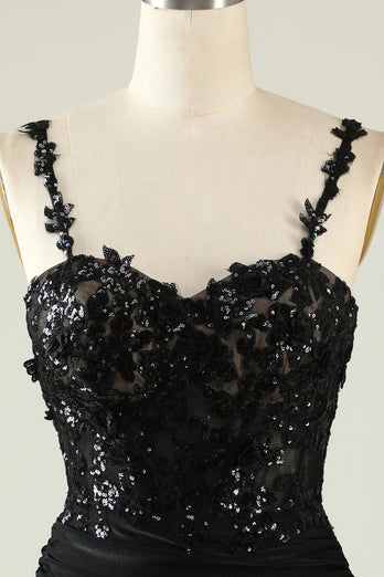 Sparkly Spaghetti Straps Sequins Cocktail Dress