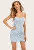 Load image into Gallery viewer, Lilac Tight Short Prom Dress with Appliques