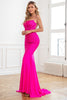 Load image into Gallery viewer, Glitter Hot Pink Mermaid Beaded Prom Dresses