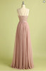 Load image into Gallery viewer, Pink Spaghetti Straps Prom Dress with Slit