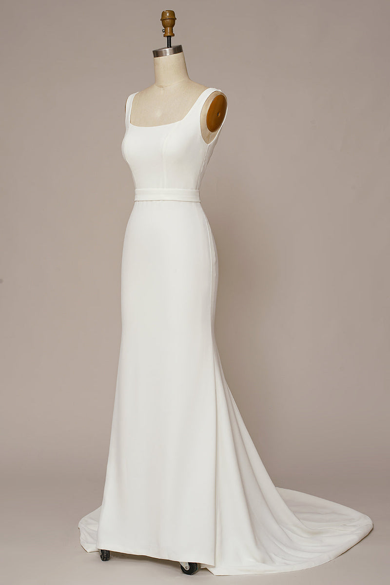 Load image into Gallery viewer, Mermaid Square Neck Wedding Dress