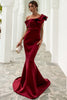 Load image into Gallery viewer, One Shoulder Mermaid Black Prom Dress
