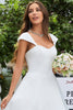 Load image into Gallery viewer, Simple Ivory Satin A-Line Wedding Dress