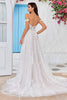 Load image into Gallery viewer, Detachable Off the Shoulder Corset Tulle A Line Wedding Dress