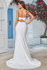 Load image into Gallery viewer, Simple Ivory Mermaid Sweep Train Wedding Dress
